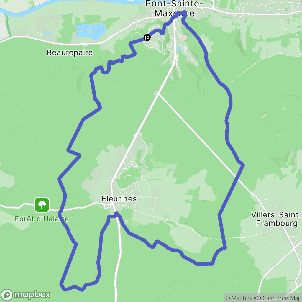 Pont-Sainte-Maxence : carte du parcours de randonnée - France