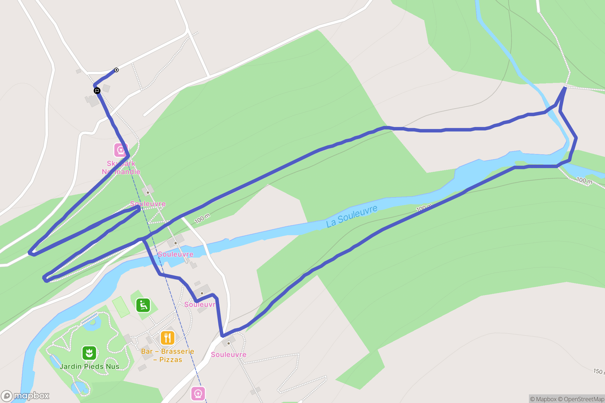 Le Bosq : carte du parcours de randonnée - France