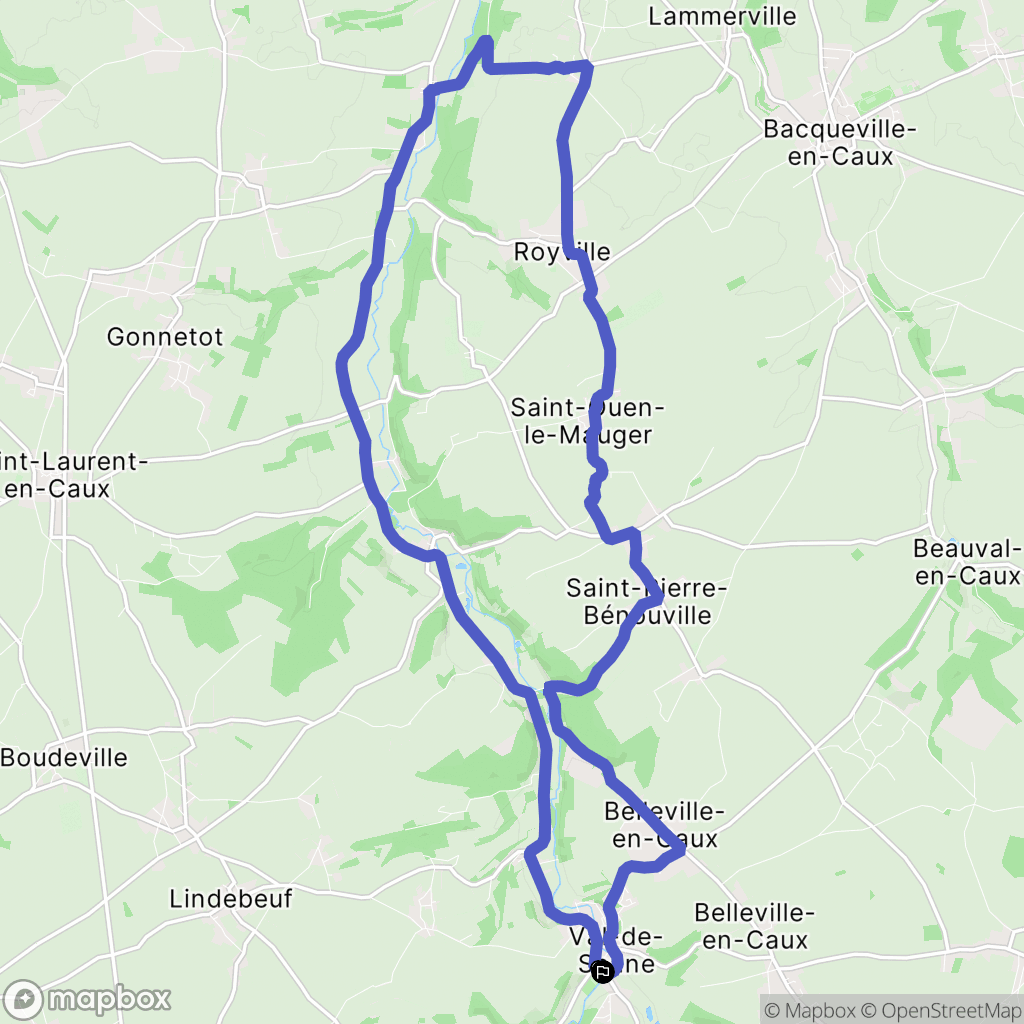 Val-de-Sâane : carte du parcours de randonnée - France