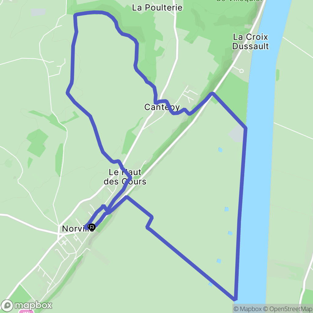 Norville : carte du parcours de randonnée - France