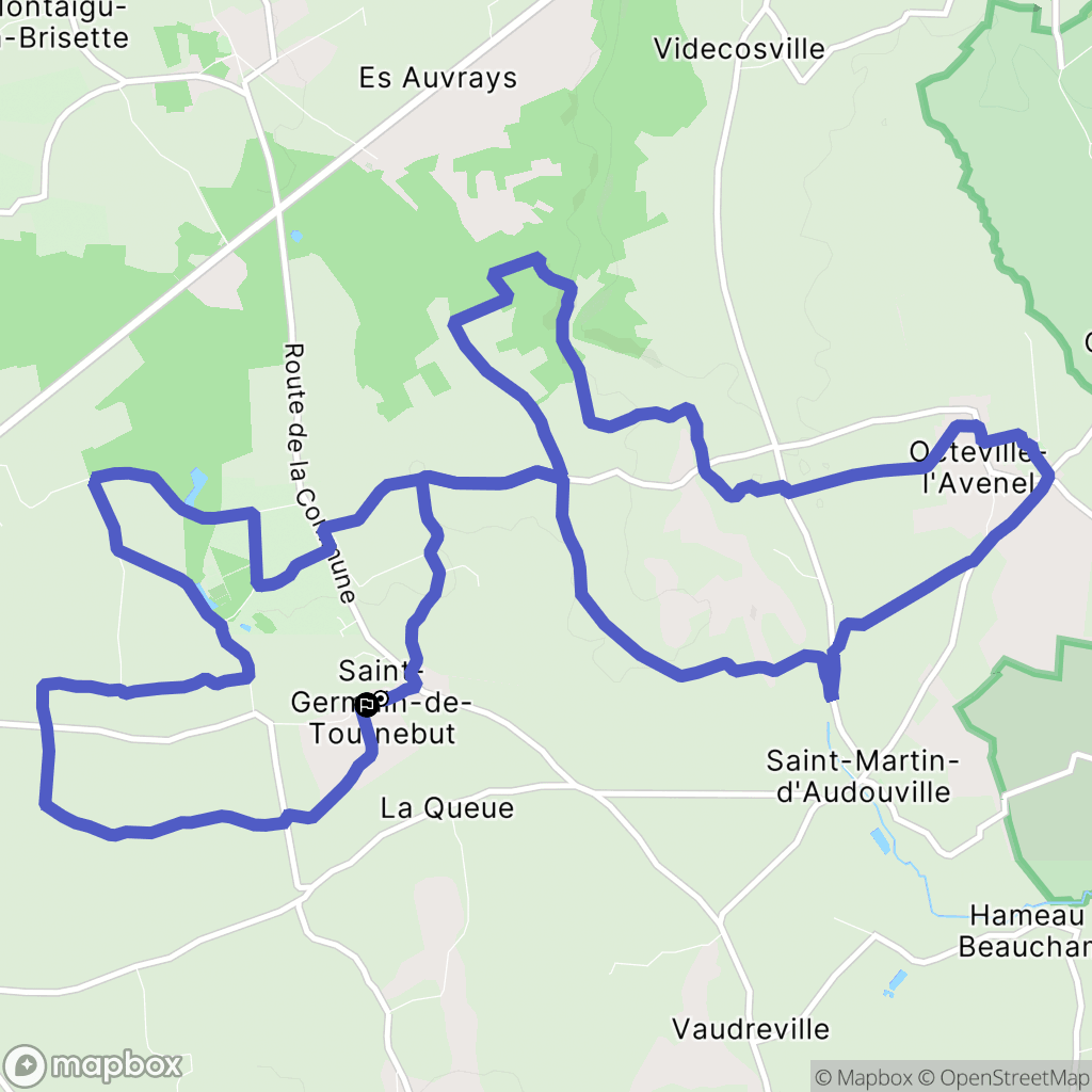 Saint-Germain-de-Tournebut : carte du parcours de randonnée - France