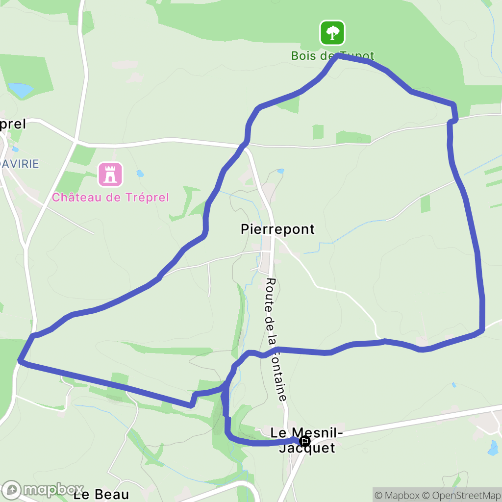 Pierrepont : carte du parcours de randonnée - France