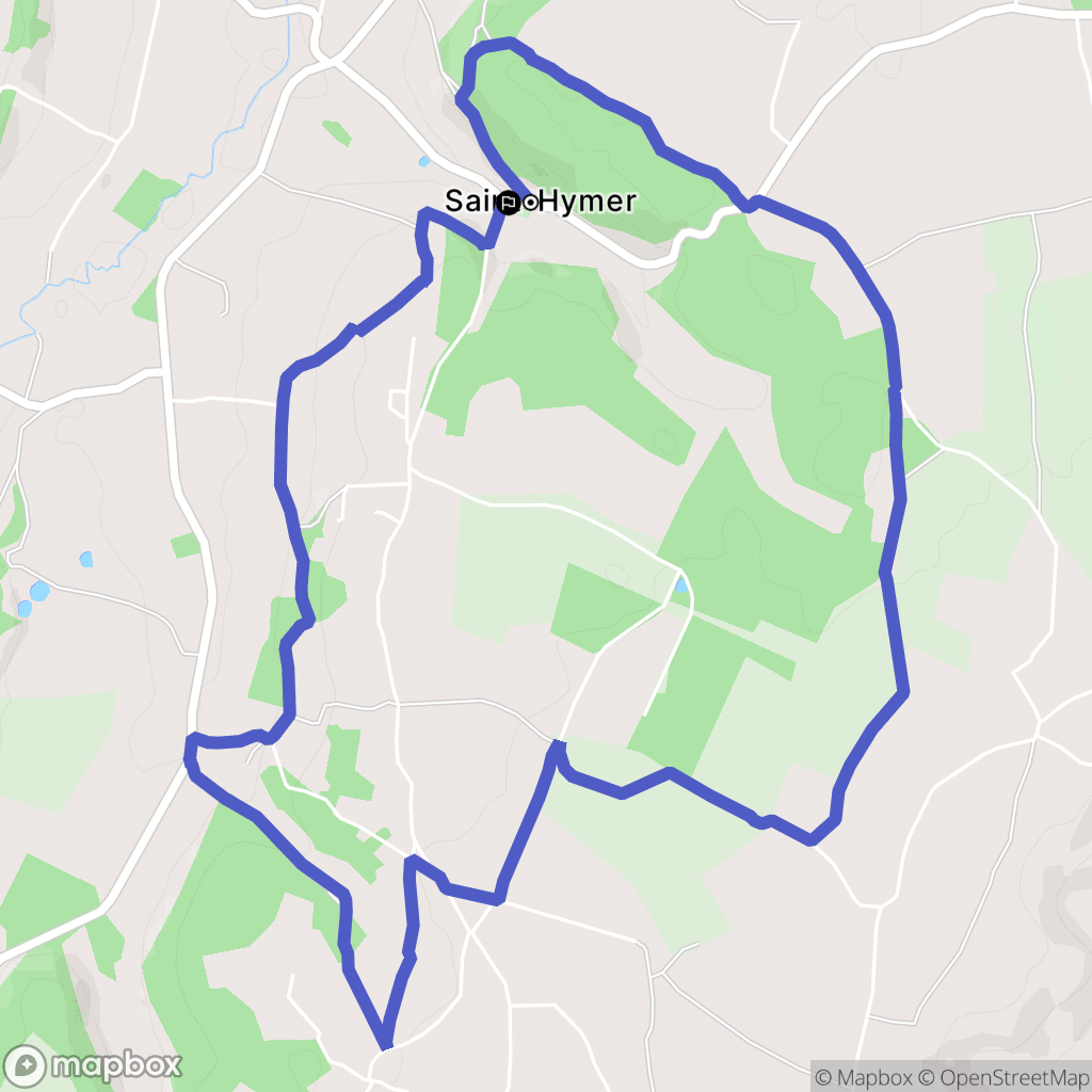 Saint-Hymer : carte du parcours de randonnée - France