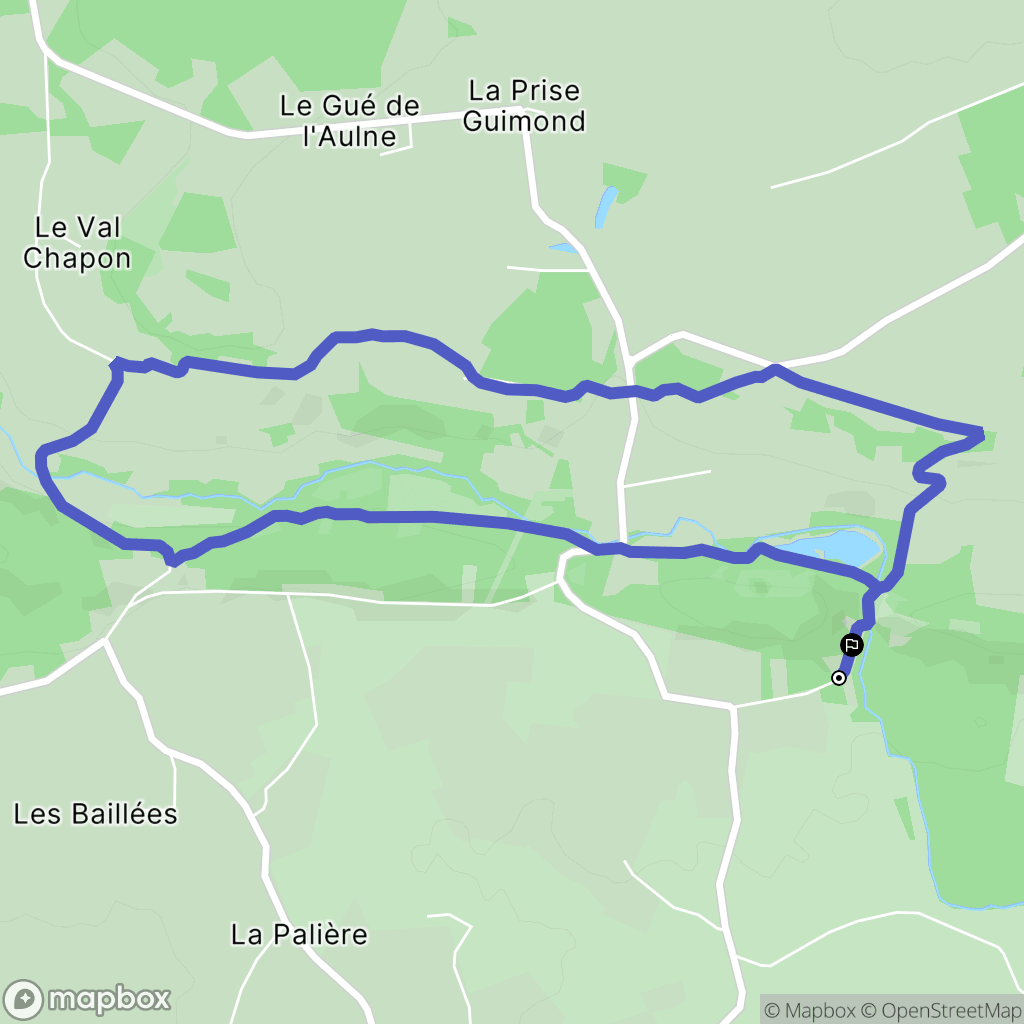 Saint-Georges-de-Rouelley : carte du parcours de randonnée - France