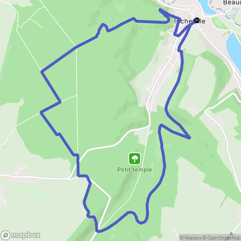 Incheville : carte du parcours de randonnée - France