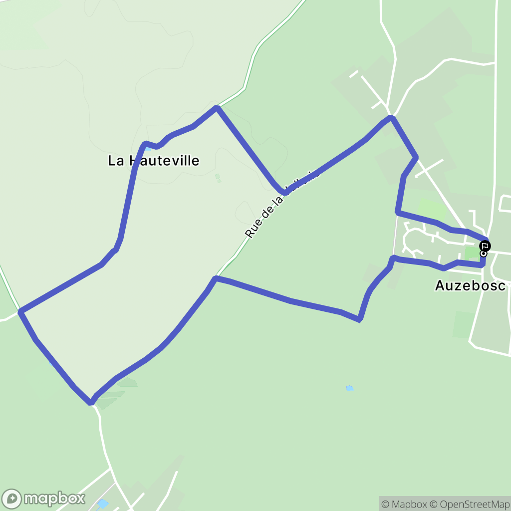 Auzebosc : carte du parcours de randonnée - France