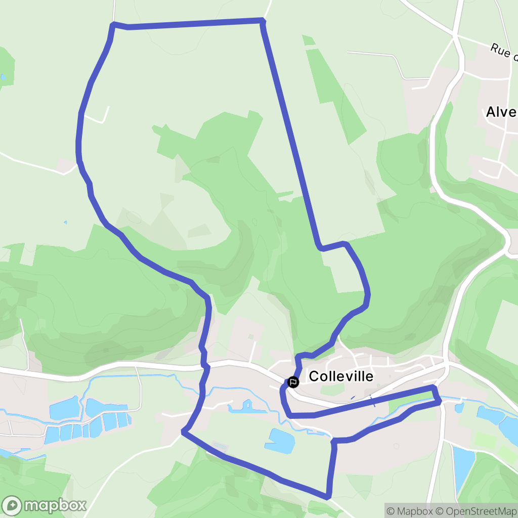Colleville : carte du parcours de randonnée - France