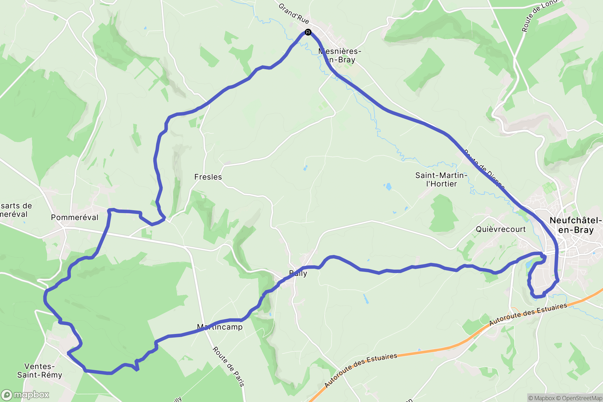 Mesnières-en-Bray: routekaart voor buitenactiviteiten - France