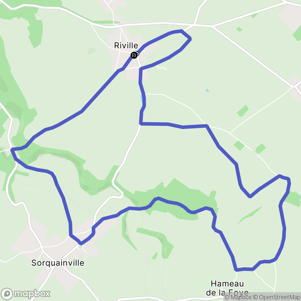 Riville : carte du parcours de randonnée - France
