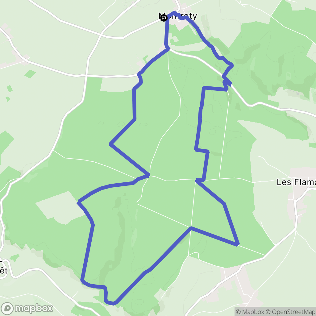 Montroty : carte du parcours de randonnée - France
