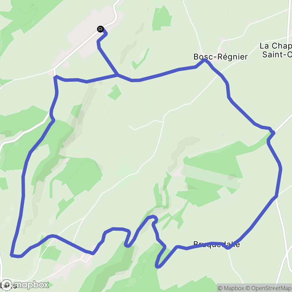 Bois-Guilbert : carte du parcours de randonnée - France
