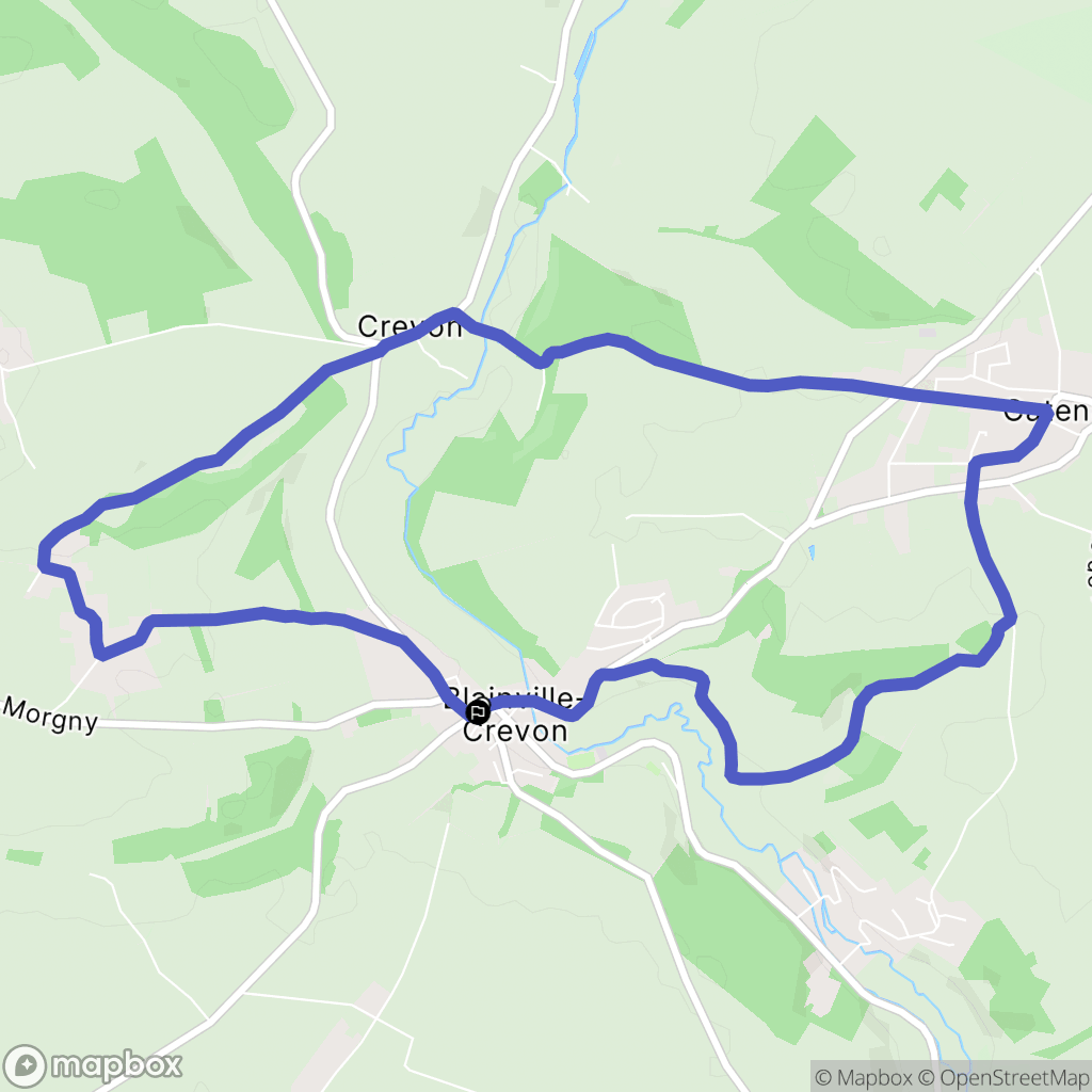 Blainville-Crevon : carte du parcours de randonnée - France