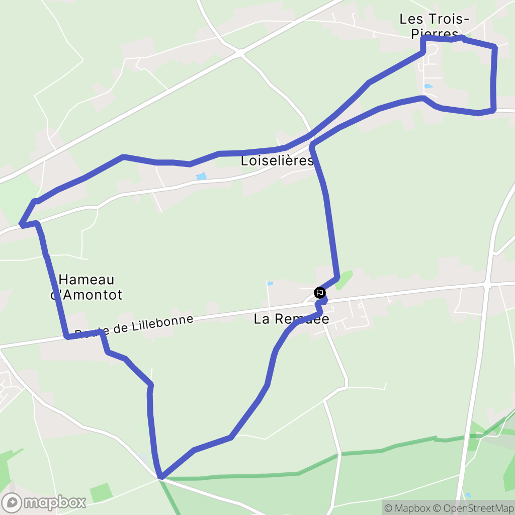 La Remuée : carte du parcours de randonnée - France
