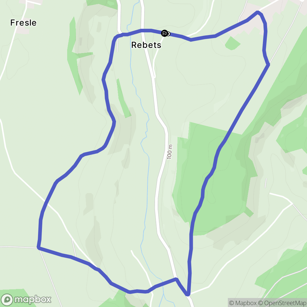 Rebets : carte du parcours de randonnée - France