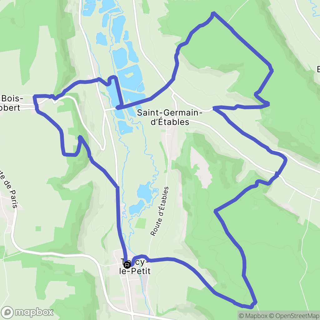 Torcy-le-Petit : carte du parcours de randonnée - France