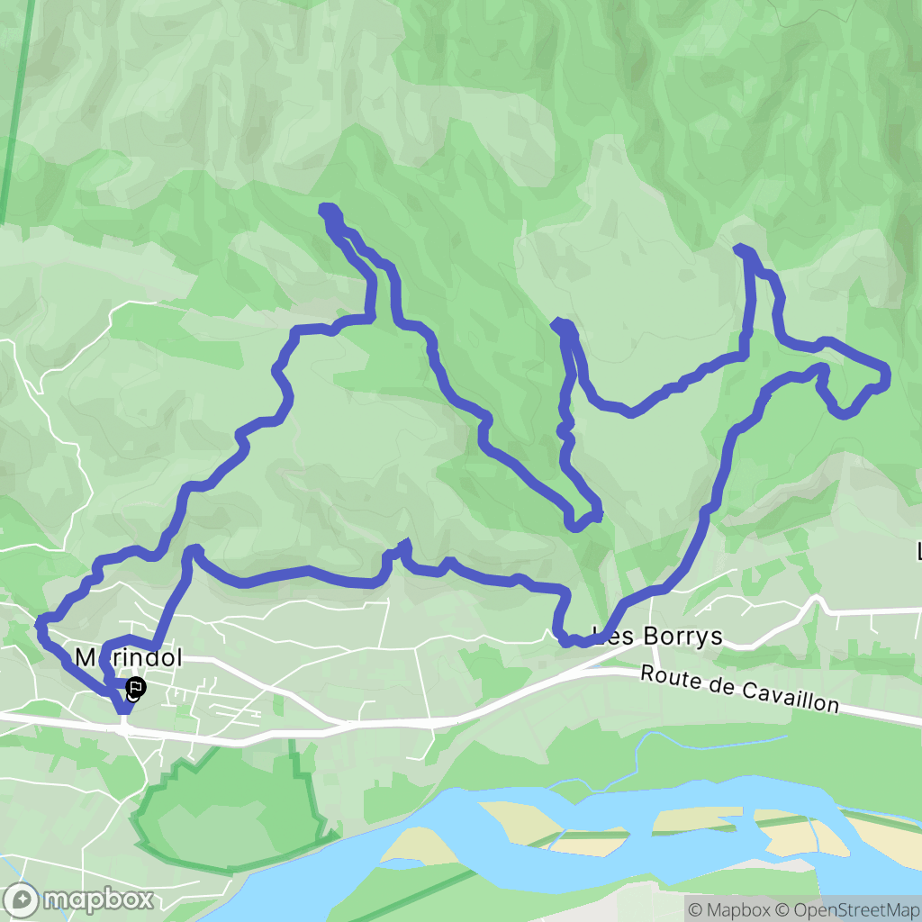 Mérindol : carte du parcours de randonnée - France