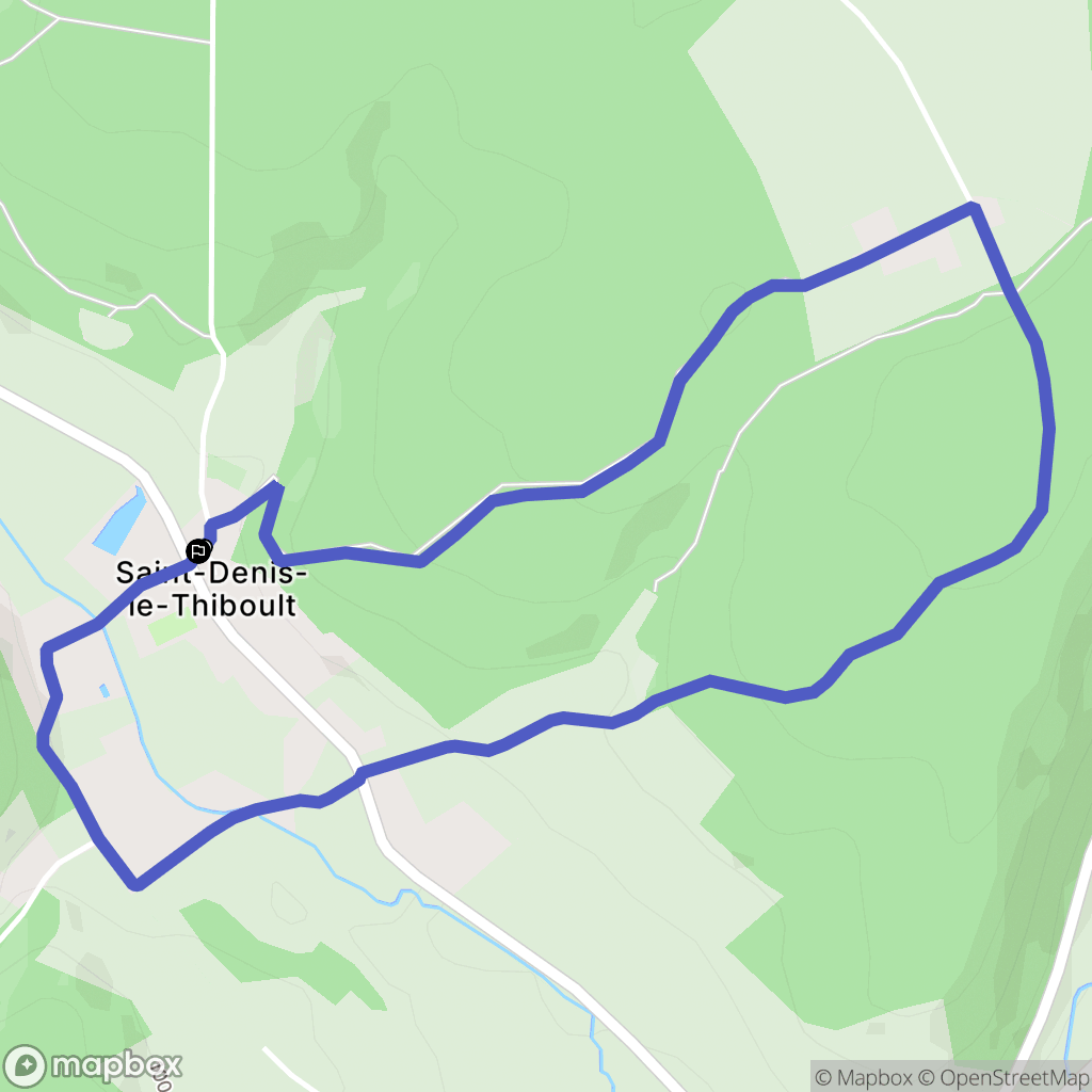 Saint-Denis-le-Thiboult : carte du parcours de randonnée - France