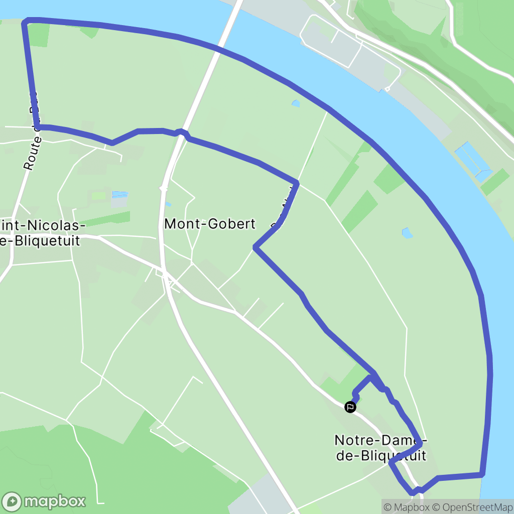 Bliquetuit : carte du parcours de randonnée - France