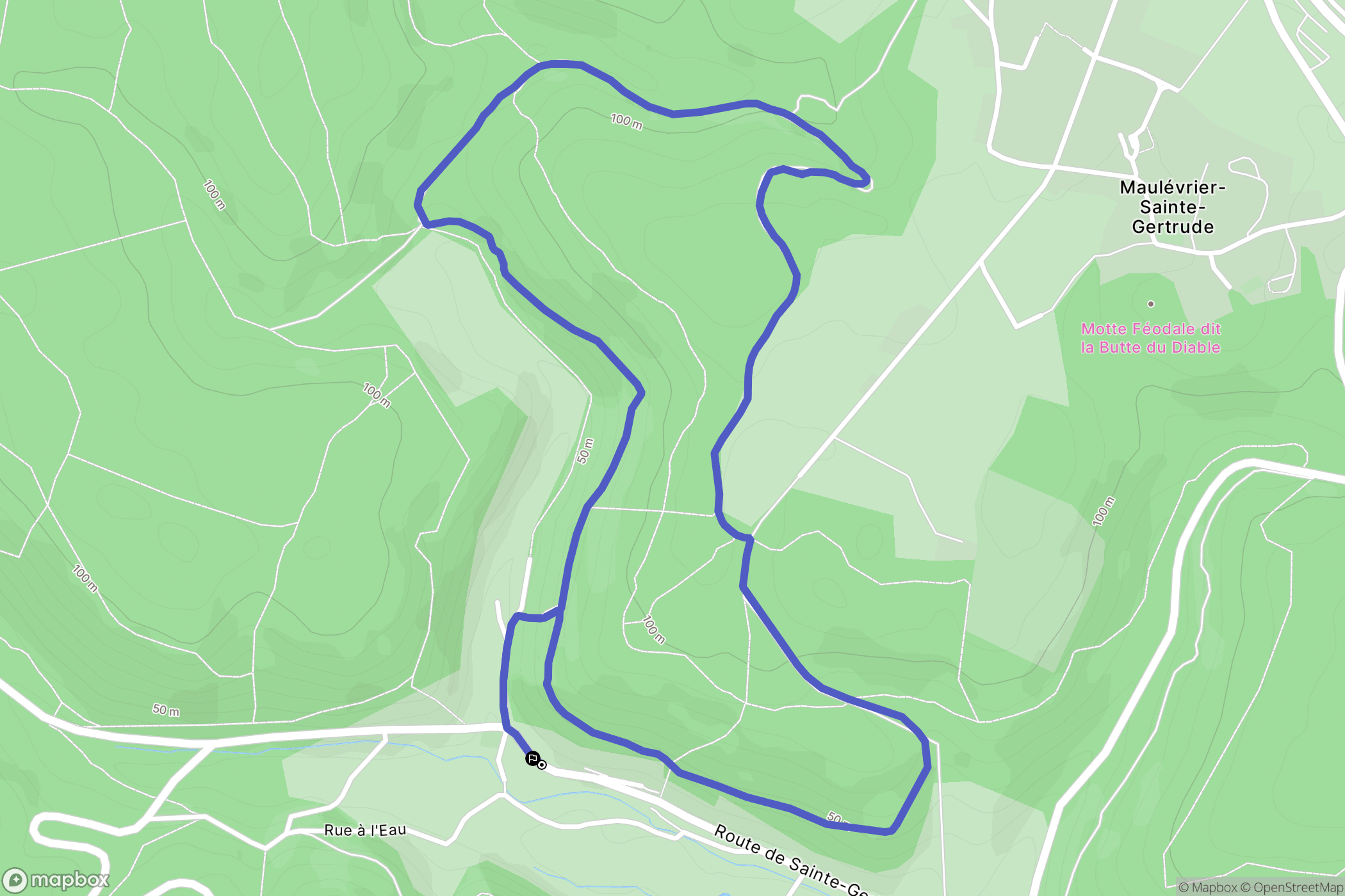 Maulévrier-Sainte-Gertrude : carte du parcours de randonnée - France