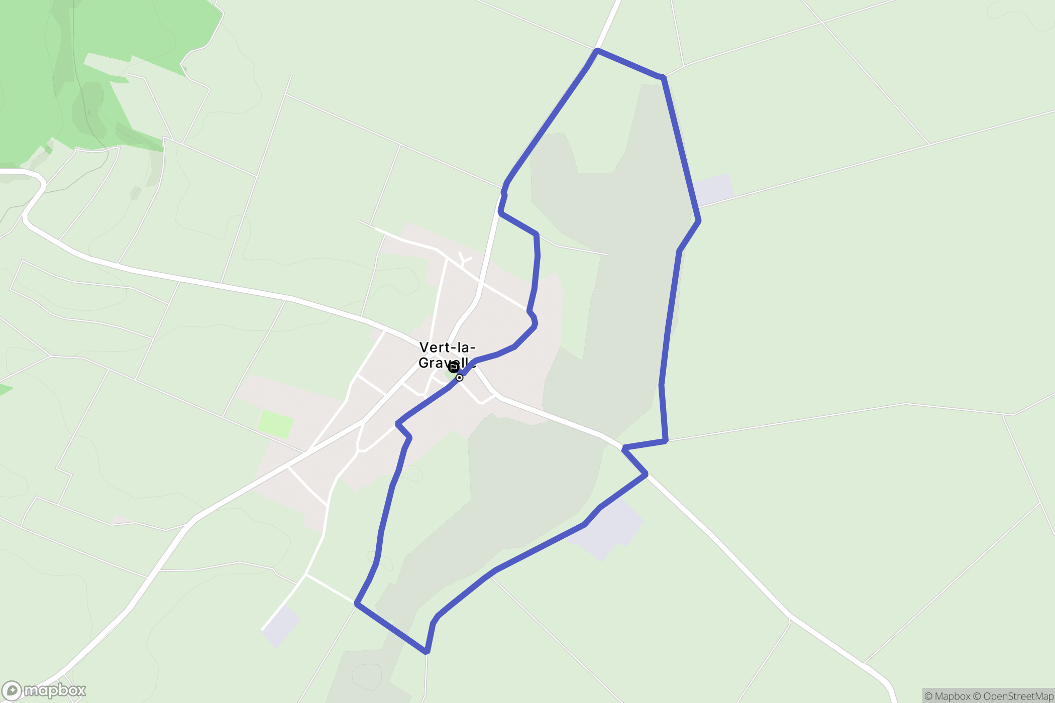 Vert-Toulon : carte du parcours de randonnée - France