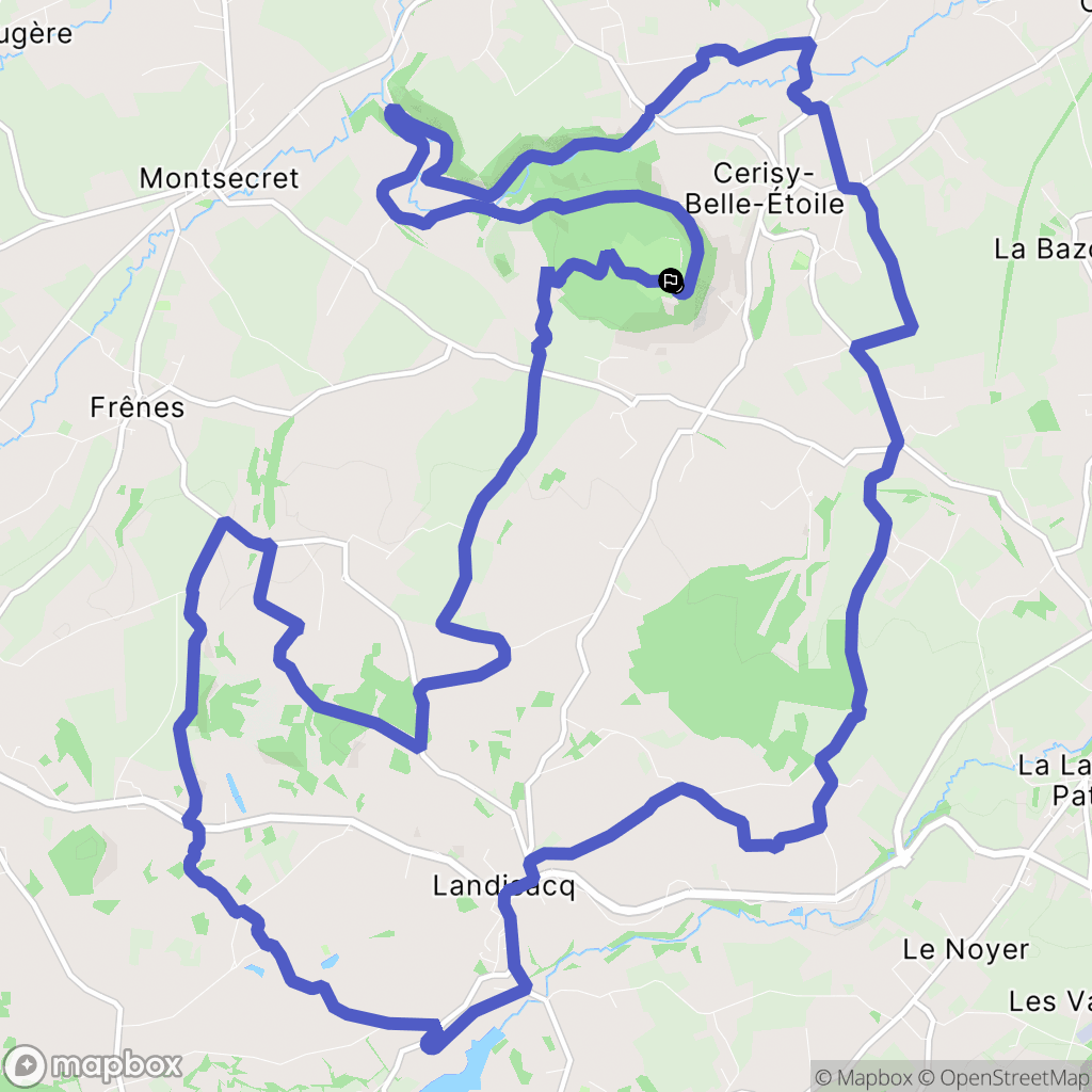Cerisy Belle Etoile : carte du parcours de randonnée - France