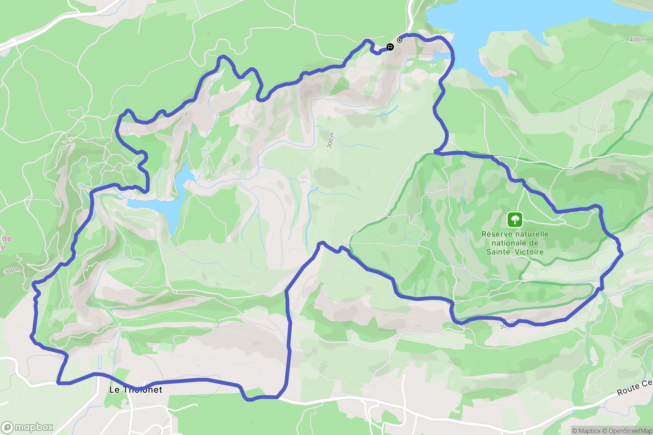 Saint-Marc-Jaumegarde : carte du parcours de randonnée - France