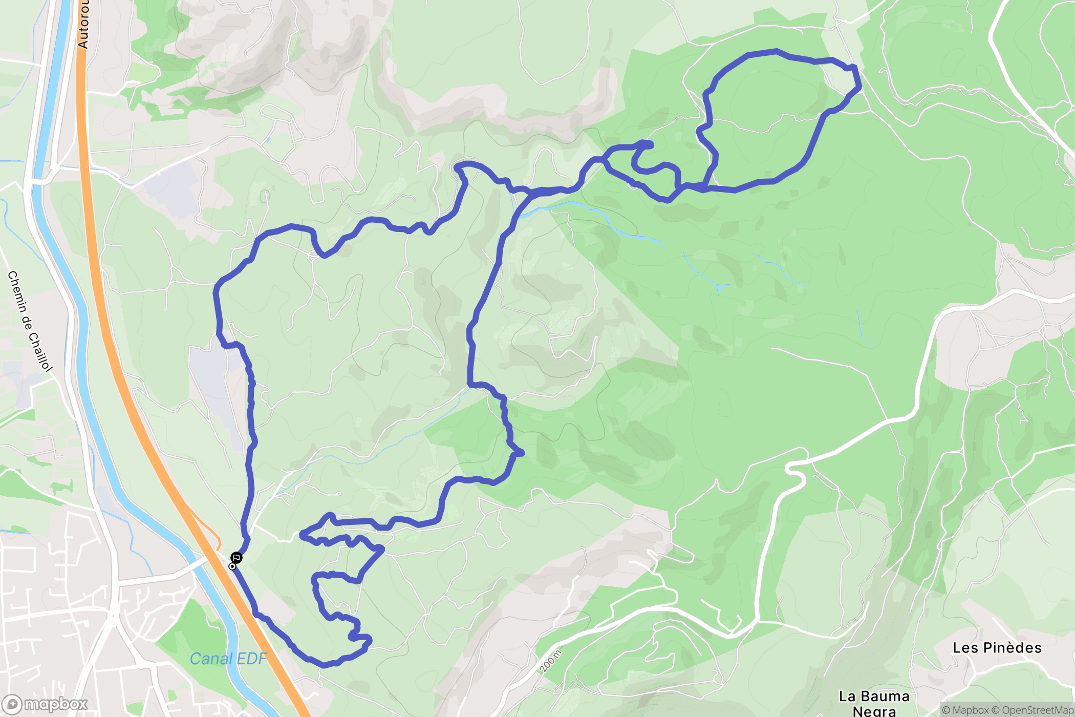 Salon-de-Provence : carte du parcours de randonnée - France