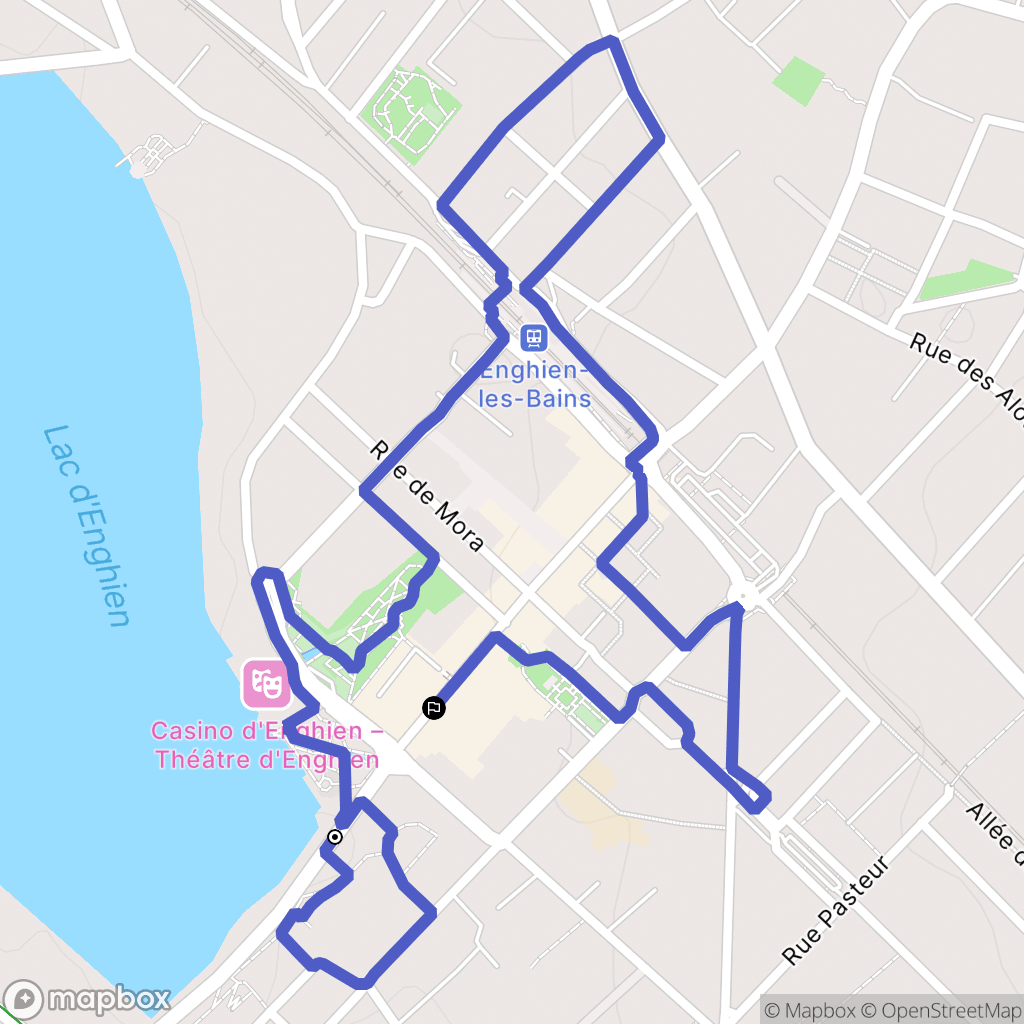 Enghien-les-Bains : carte du parcours de randonnée - France