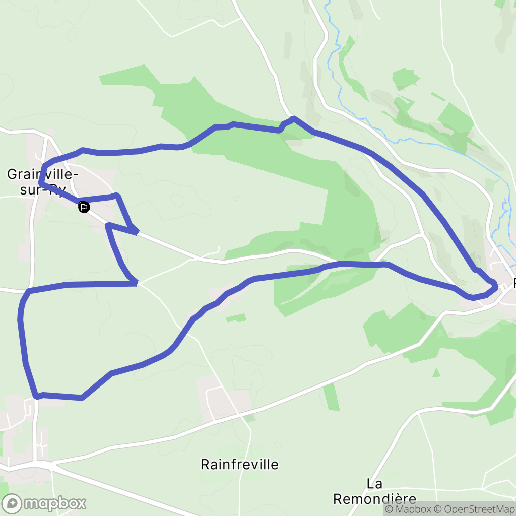 Grainville-sur-Ry : carte du parcours de randonnée - France