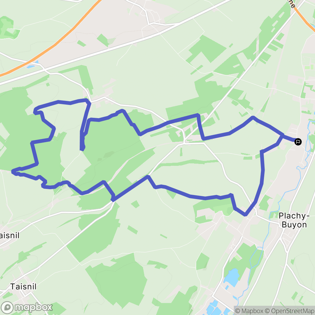 Bacouel-sur-Selle : carte du parcours de randonnée - France
