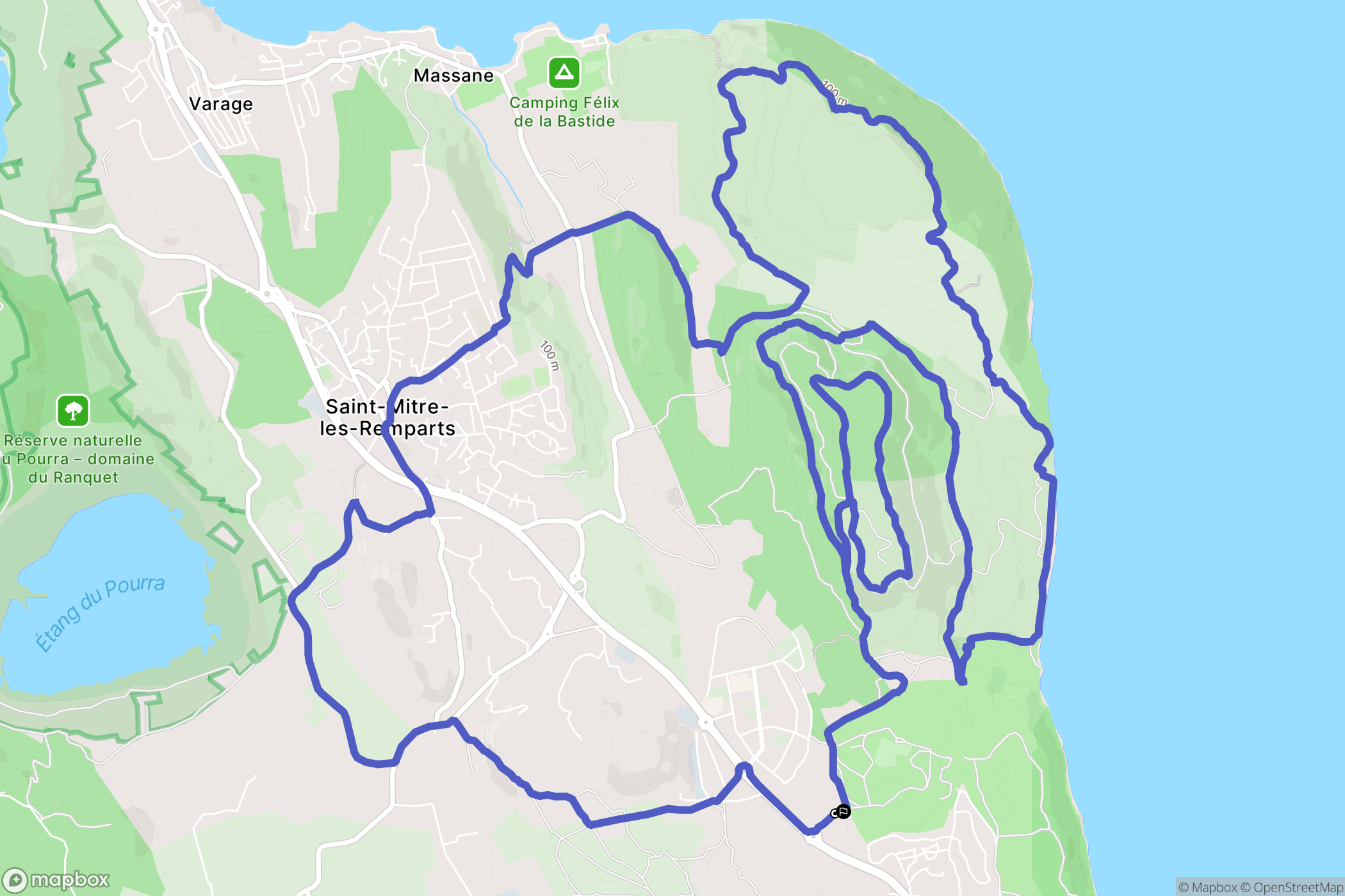 Saint-Mitre-les-Remparts : carte du parcours de randonnée - France