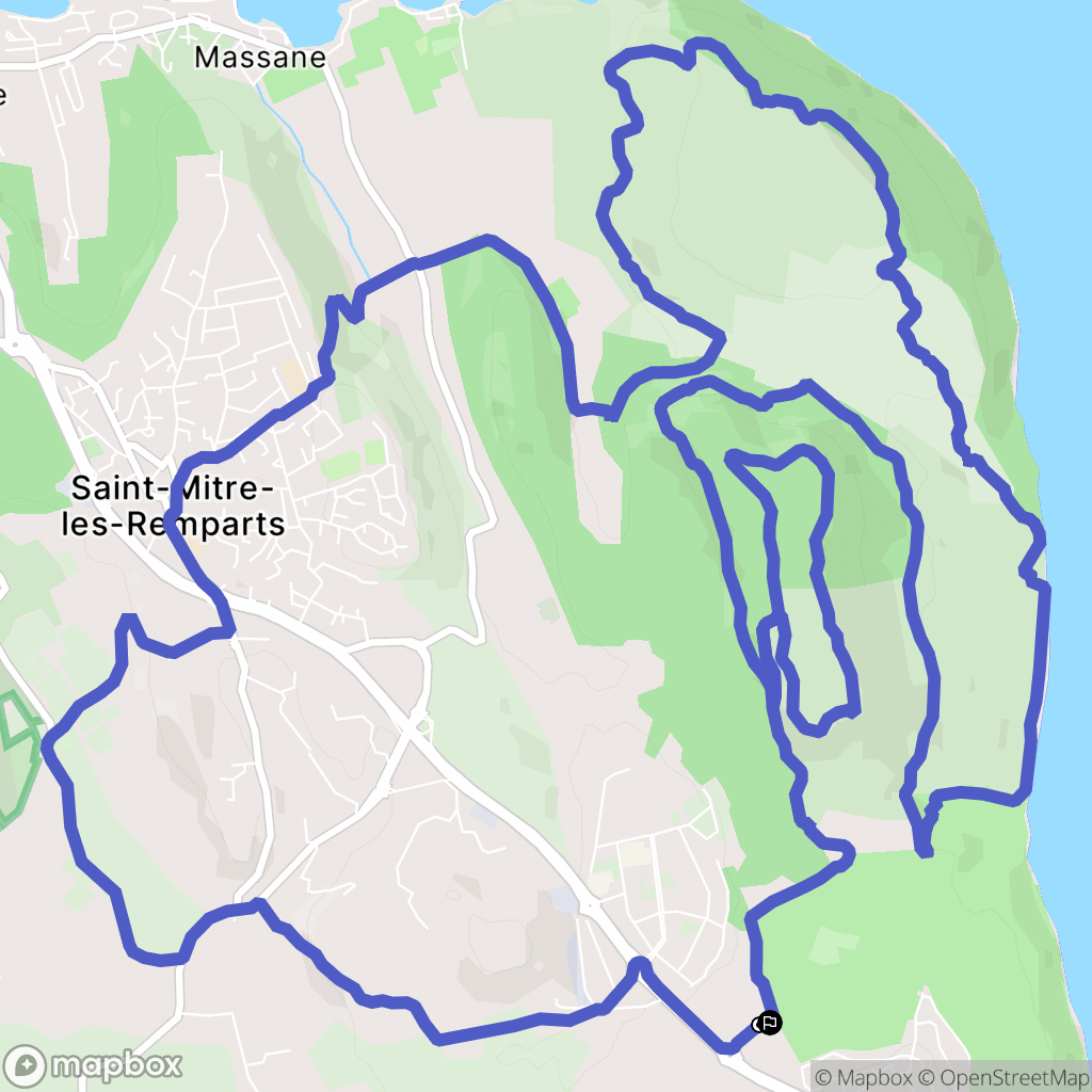 Saint-Mitre-les-Remparts : carte du parcours de randonnée - France