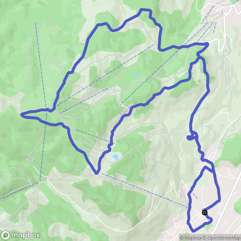 Megève : carte du parcours de randonnée - France