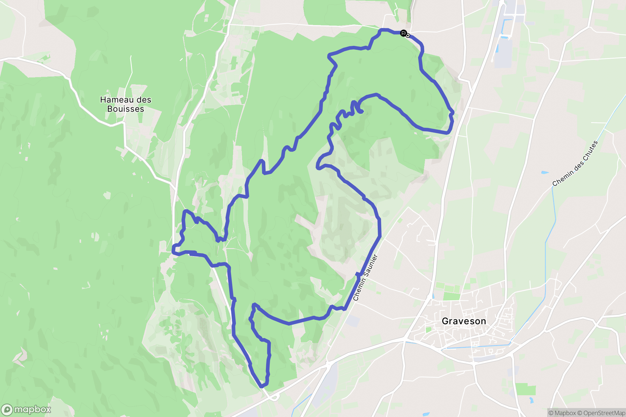 Barbentane : carte du parcours de randonnée - France