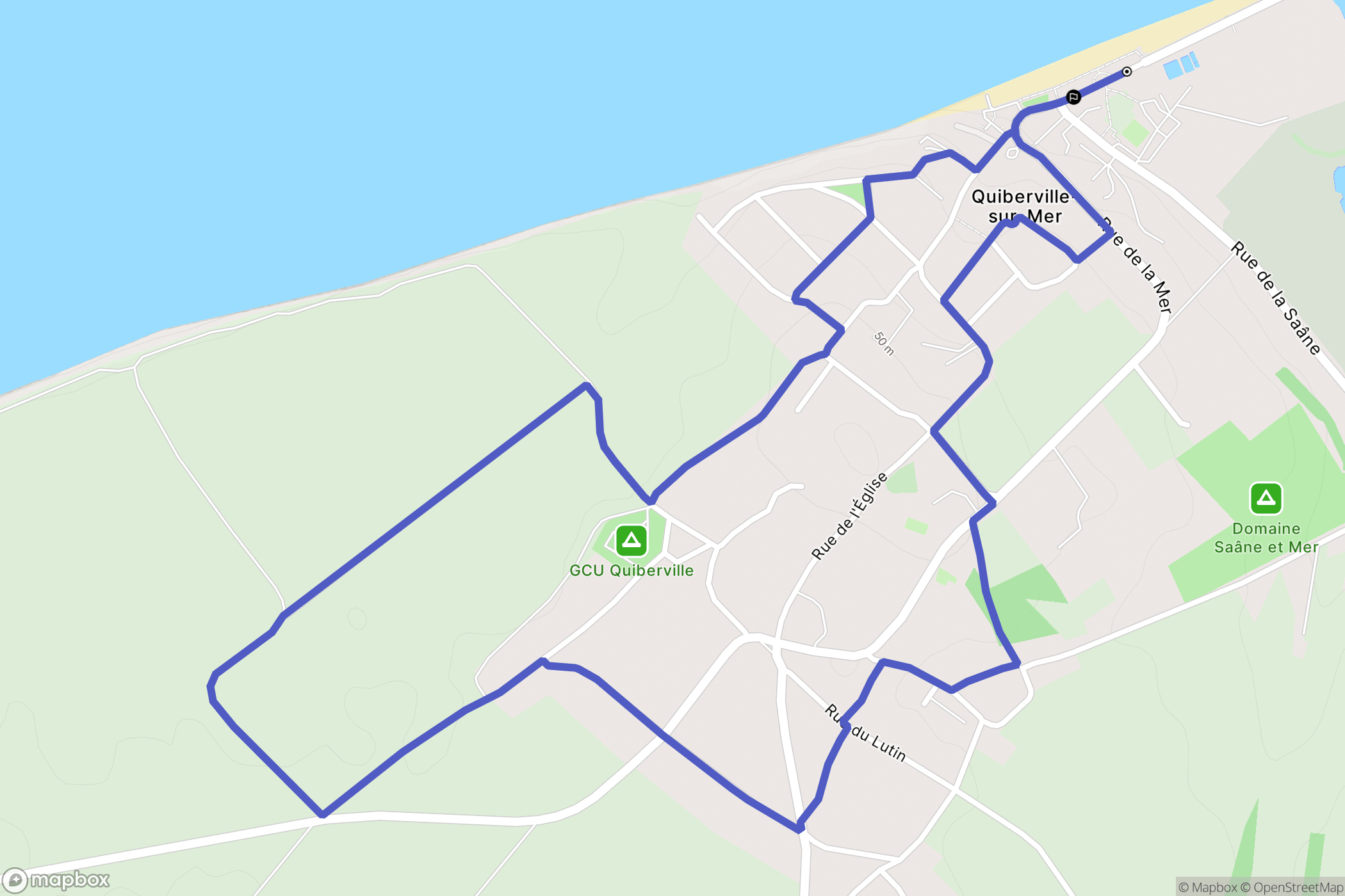 Quiberville : carte du parcours de randonnée - France