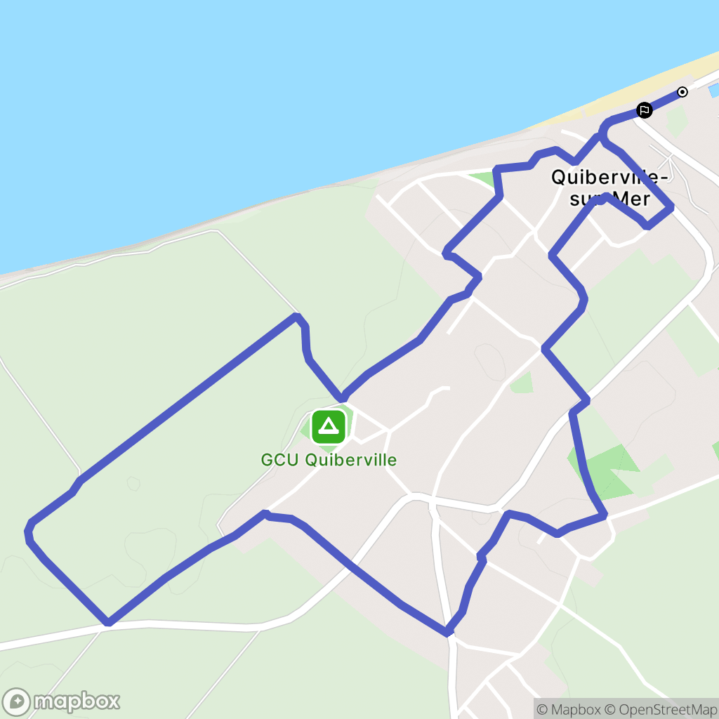 Quiberville : carte du parcours de randonnée - France