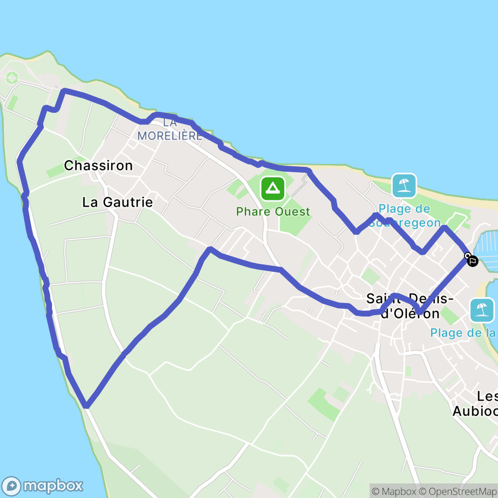 Saint-Denis-d'Oléron : carte du parcours de randonnée - France