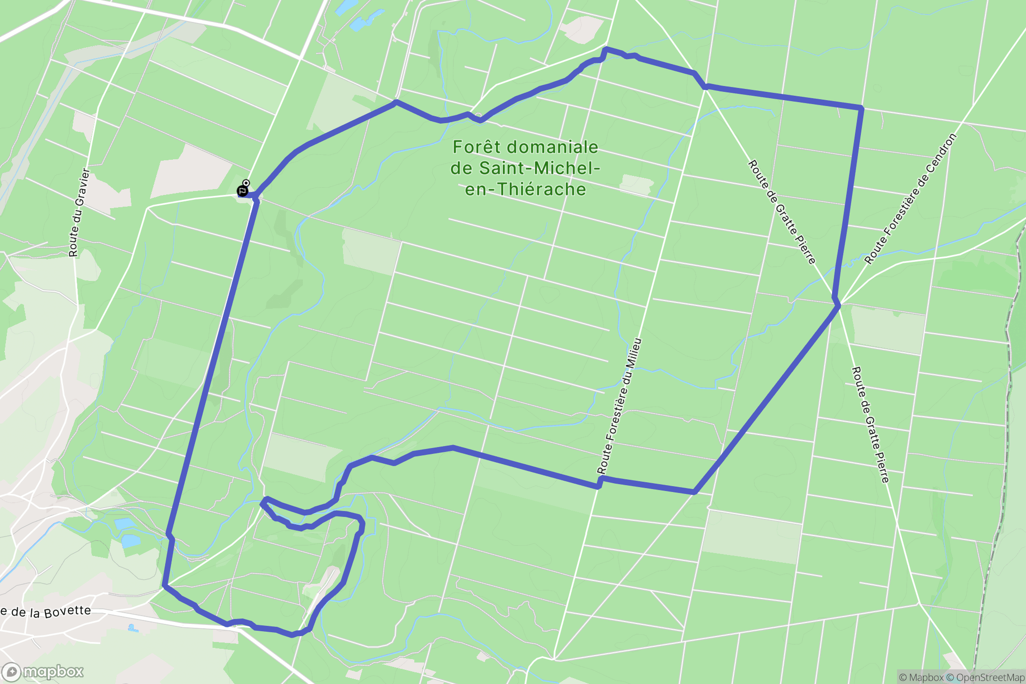 Saint-Michel : carte du parcours de randonnée - France
