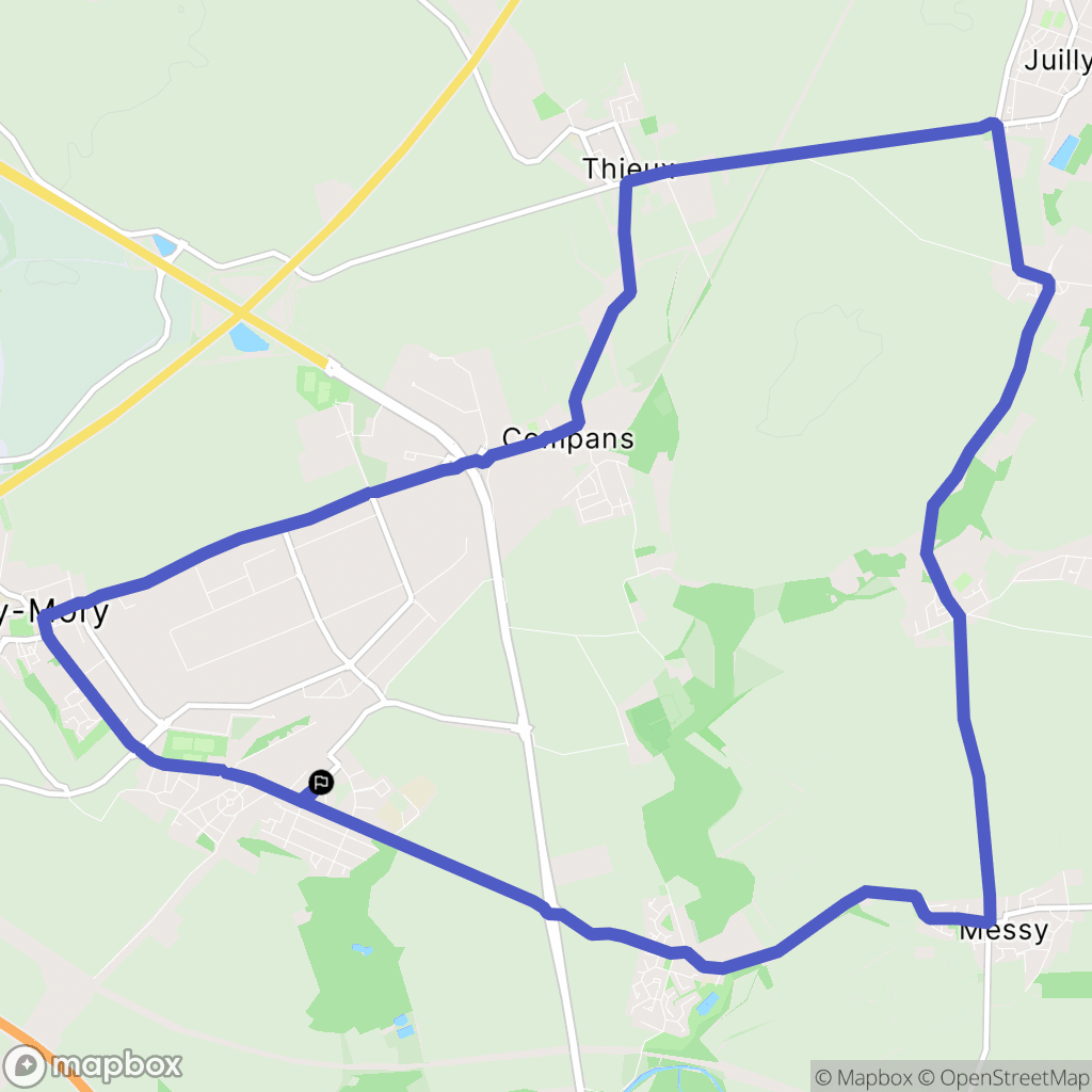 Mitry-Mory : carte du parcours de randonnée - France