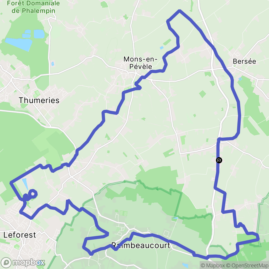 Faumont : carte du parcours de randonnée - France
