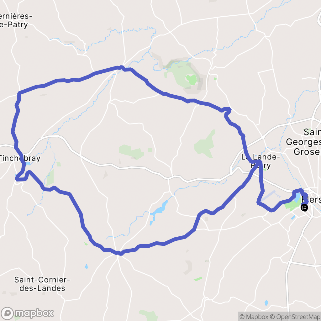 Flers : carte du parcours de randonnée - France