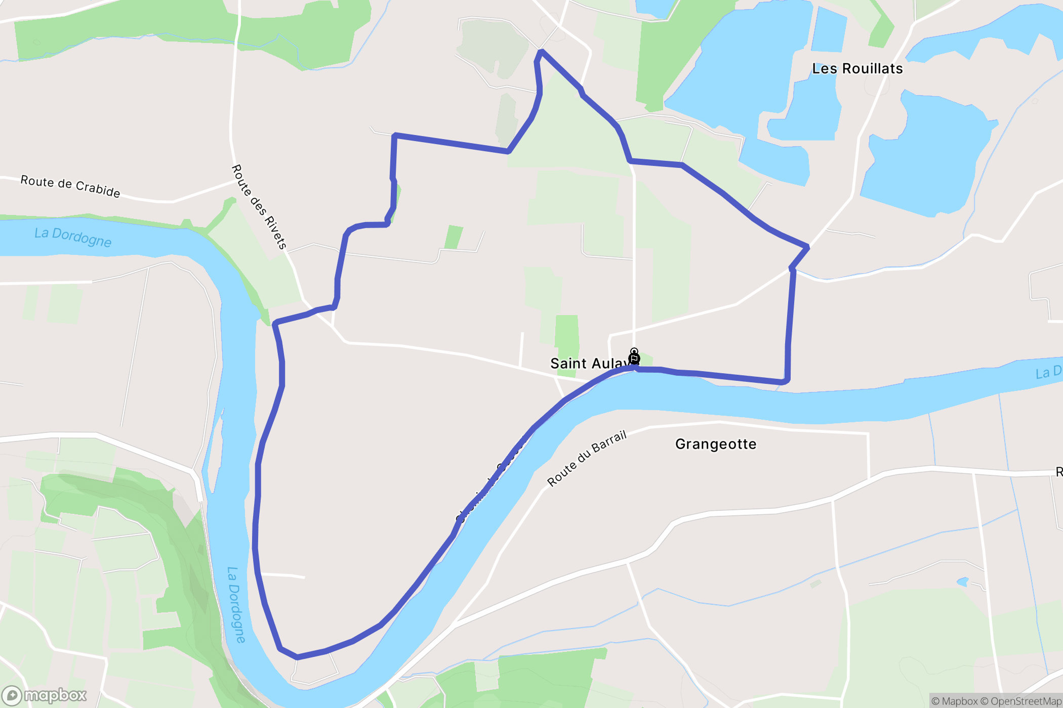 Saint-Antoine-de-Breuilh : carte du parcours de randonnée - France