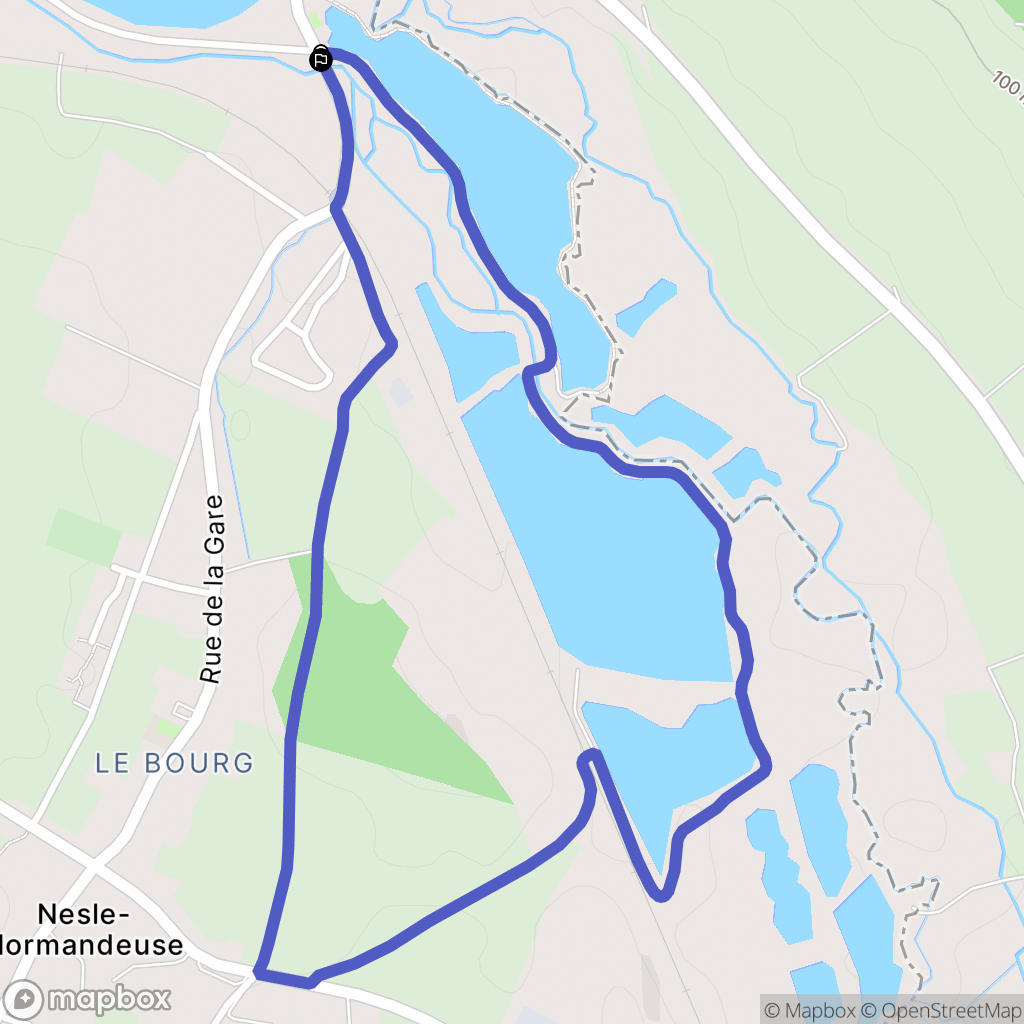 Neslette : carte du parcours de randonnée - France