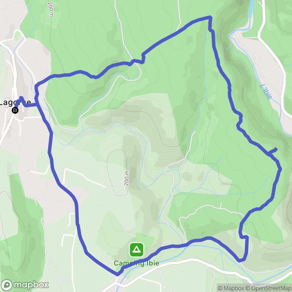 Lagorce : carte du parcours de randonnée - France