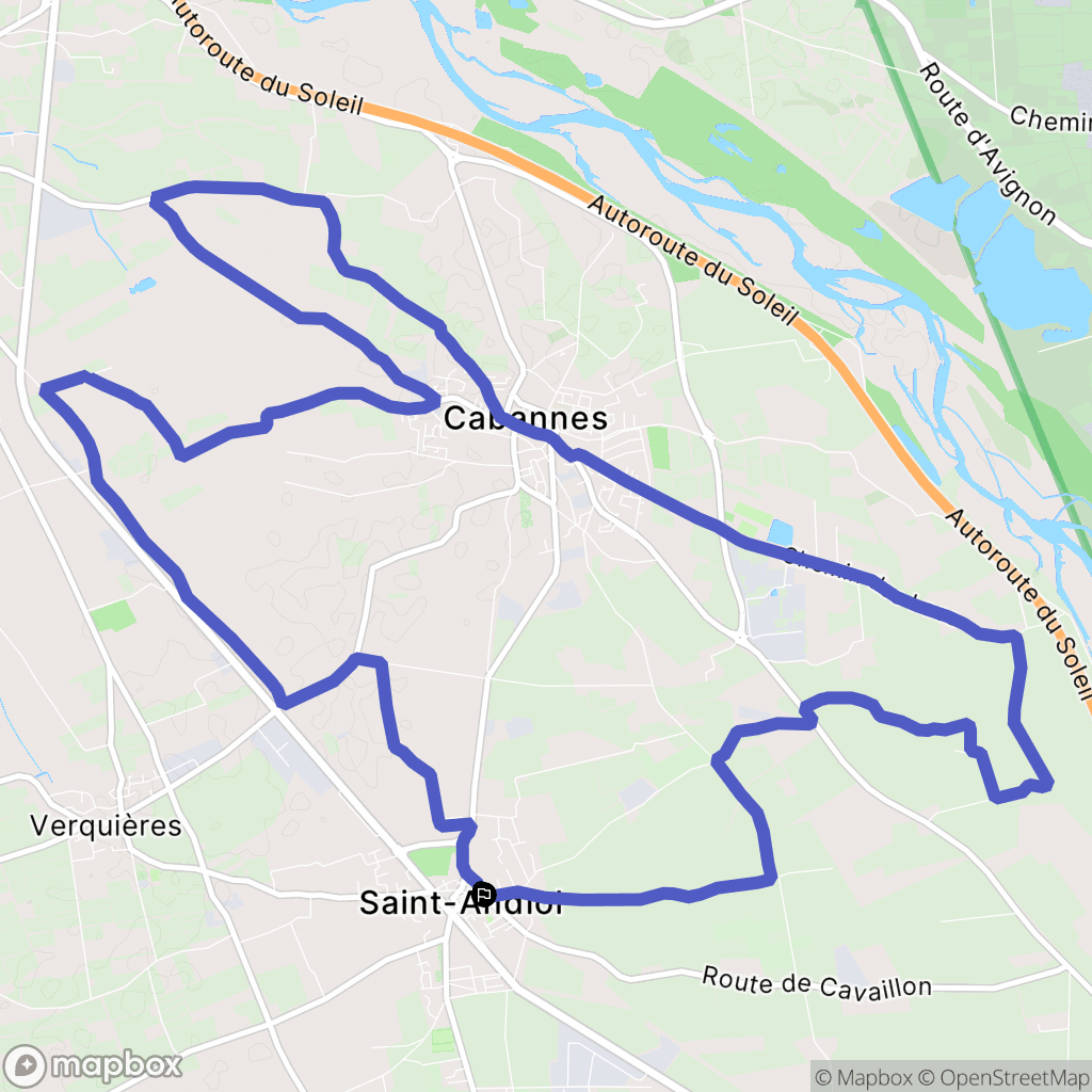 Saint-Andiol : carte du parcours de randonnée - France