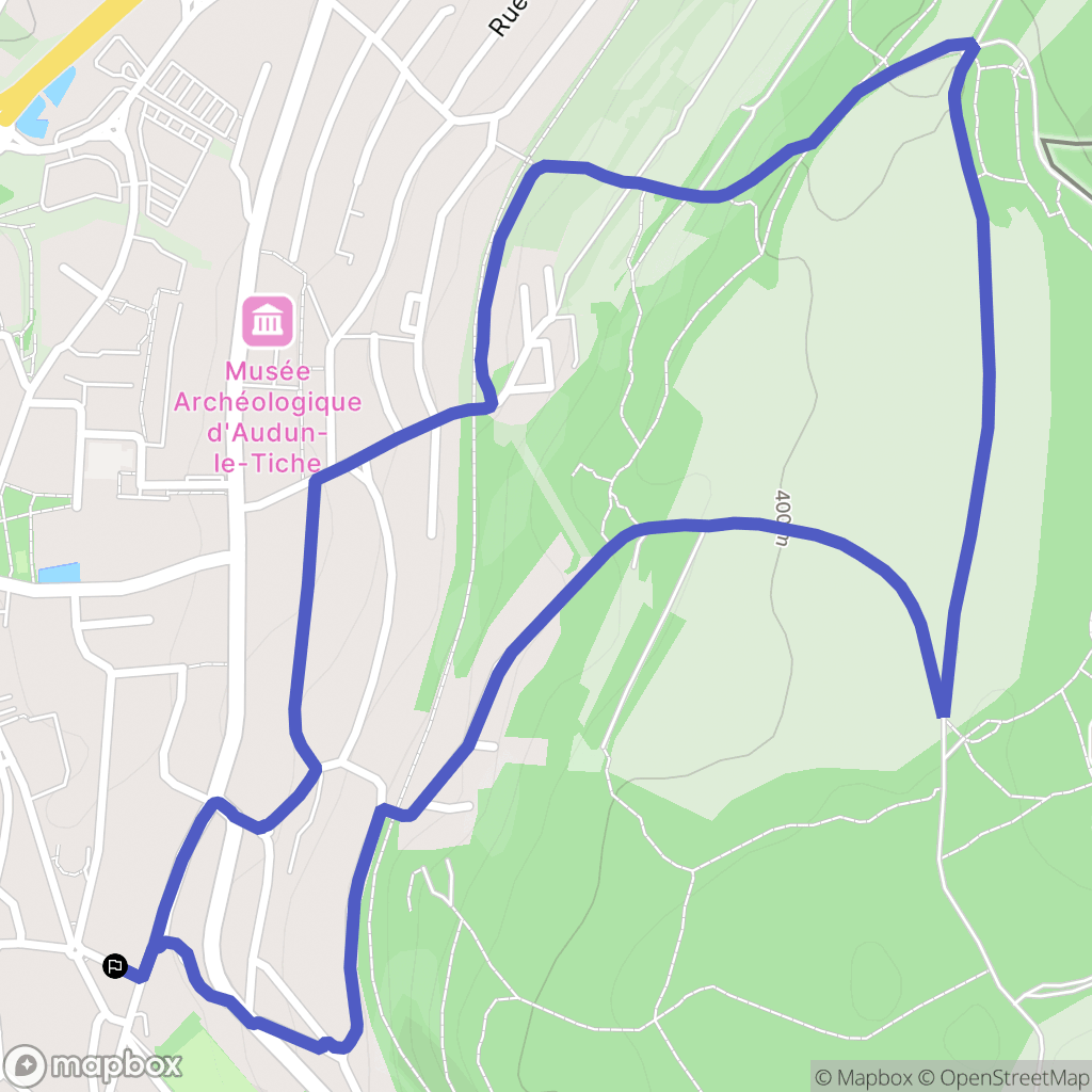 Audun-le-Tiche : carte du parcours de randonnée - France
