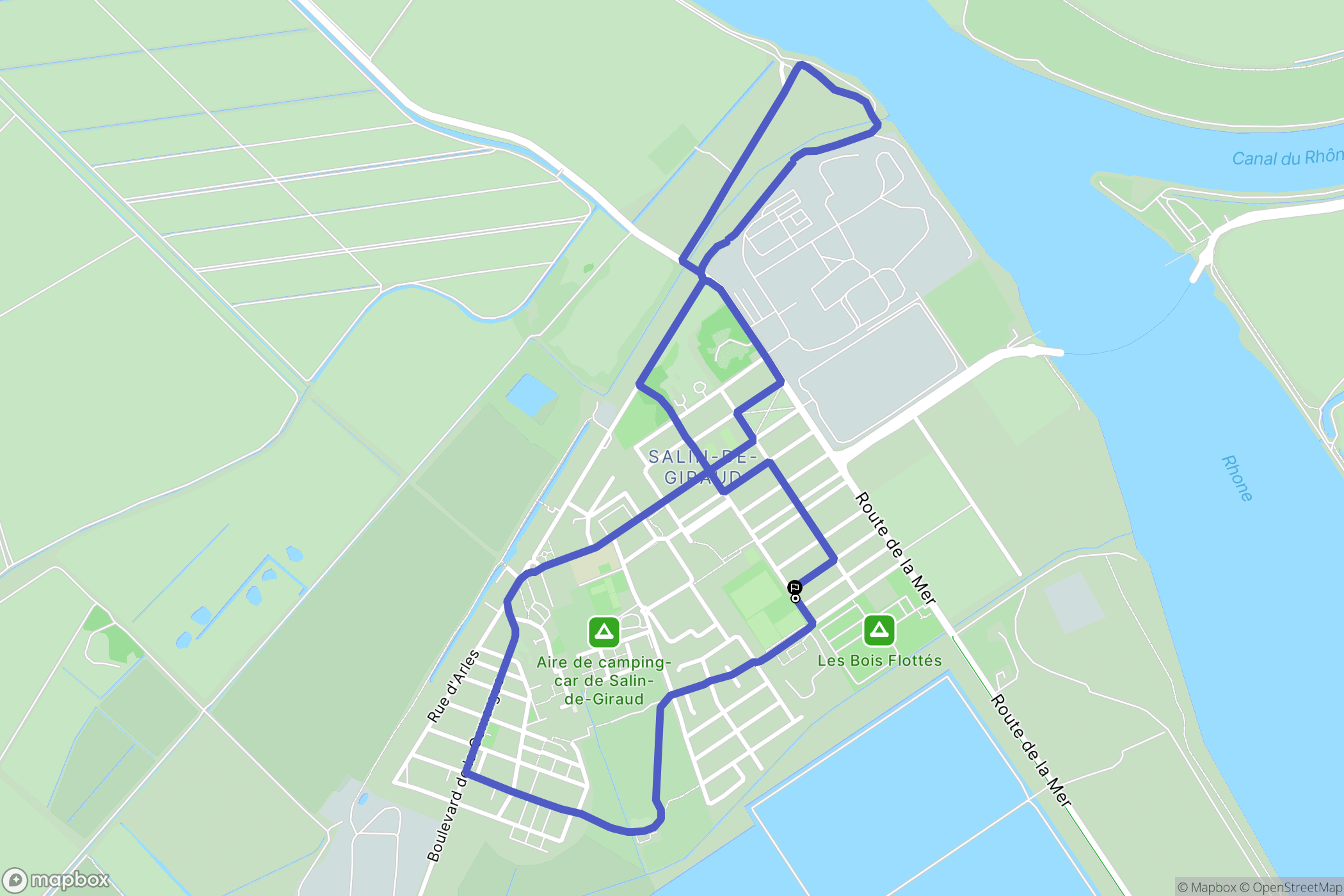 Arles : carte du parcours de randonnée - France
