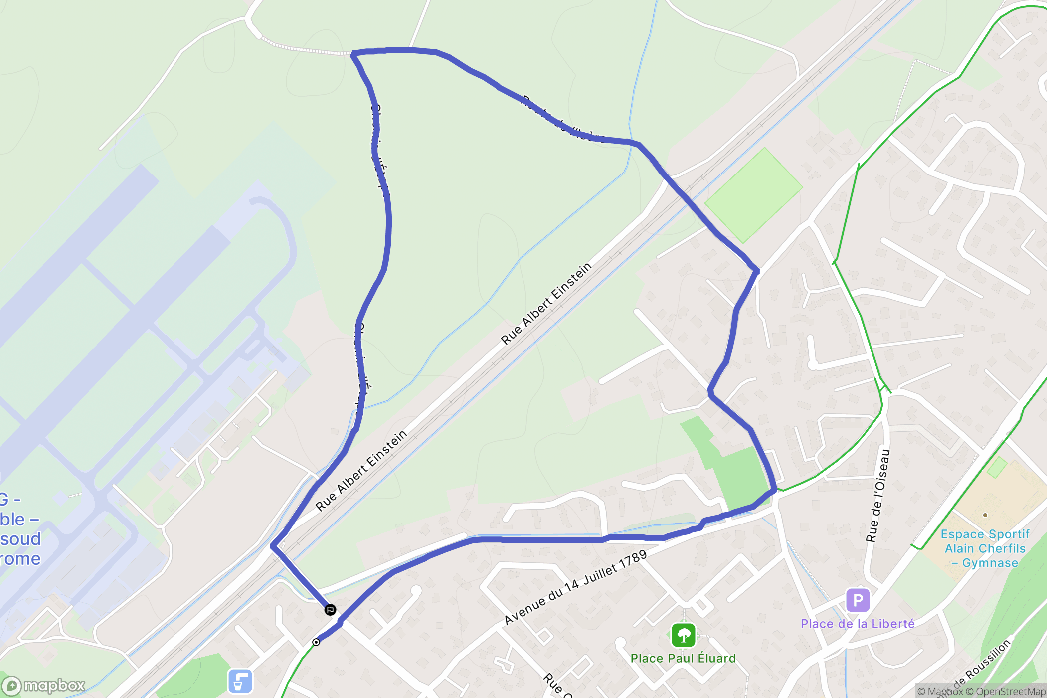 Le Versoud : carte du parcours de randonnée - France