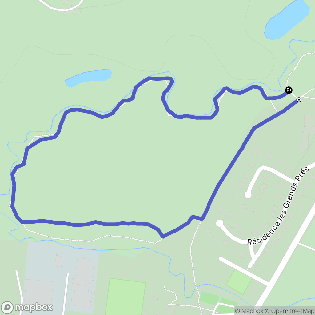 Launay : carte du parcours de randonnée - France