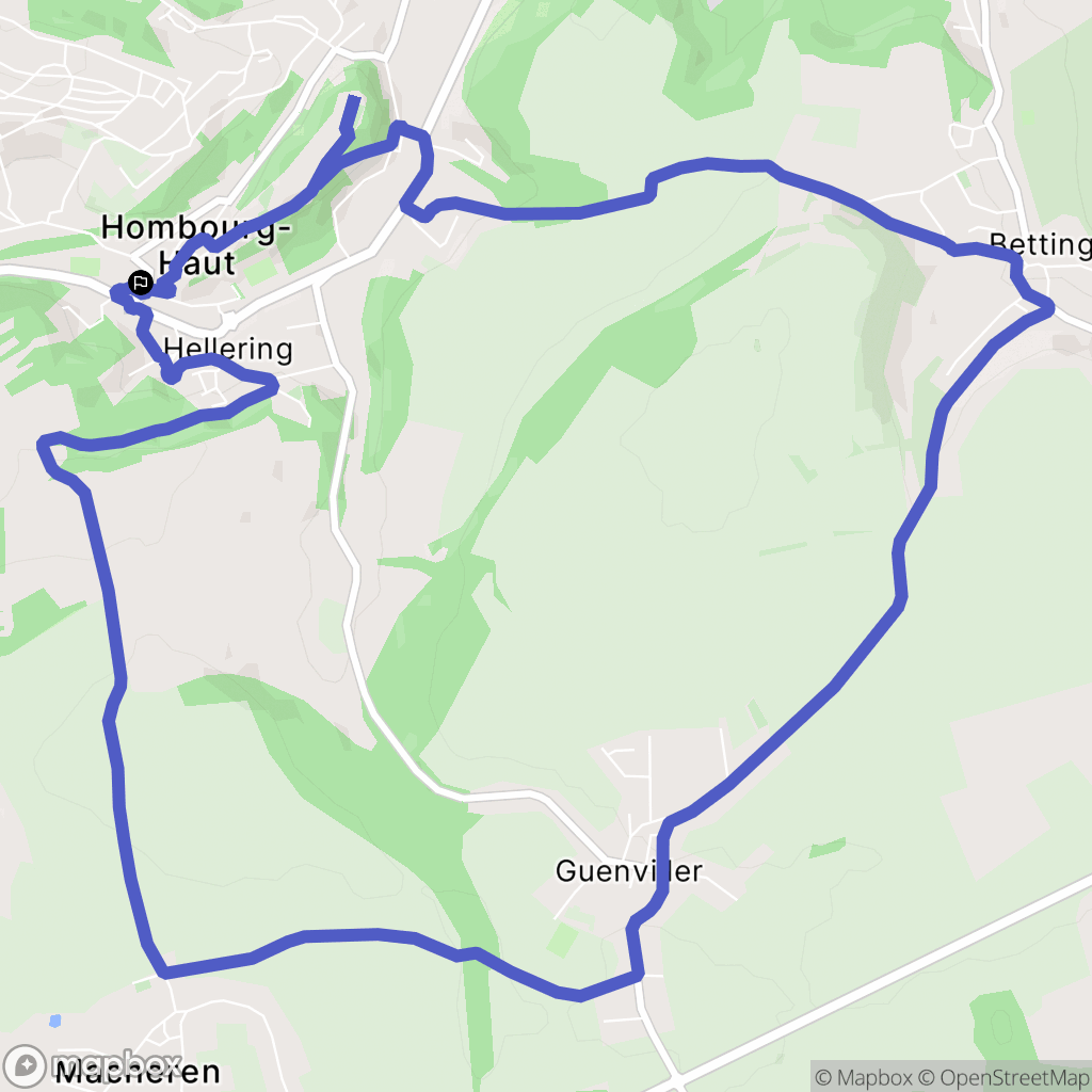 Hombourg-Haut : carte du parcours de randonnée - France
